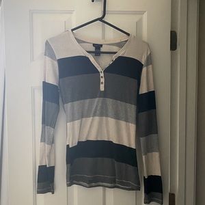 long sleeve striped rue 21 shirt